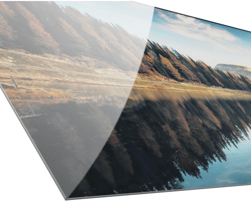 Acrylglasbild mit Waldsee-Motiv