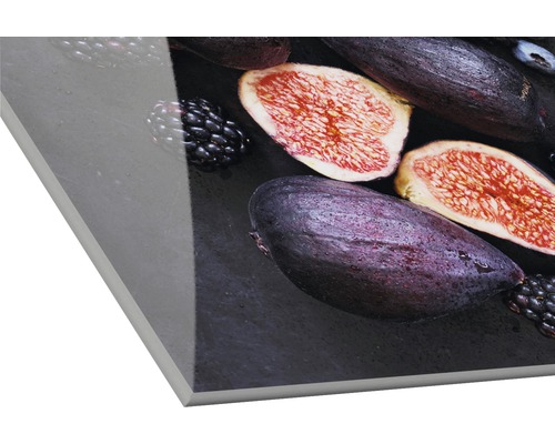 Dekorplatte mit Feigen und Brombeeren