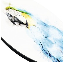 Dekoration mit Papageienmotiv im Aquarellstil