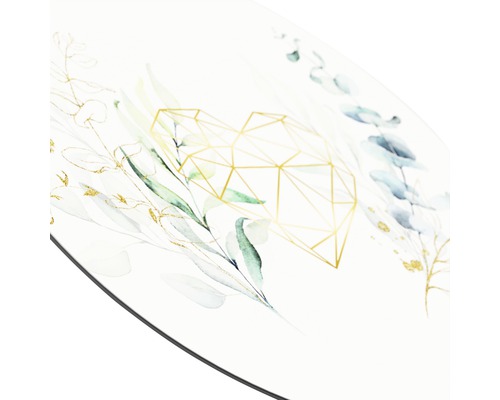 Dekorplatte mit Pflanzen und Herzmotiv