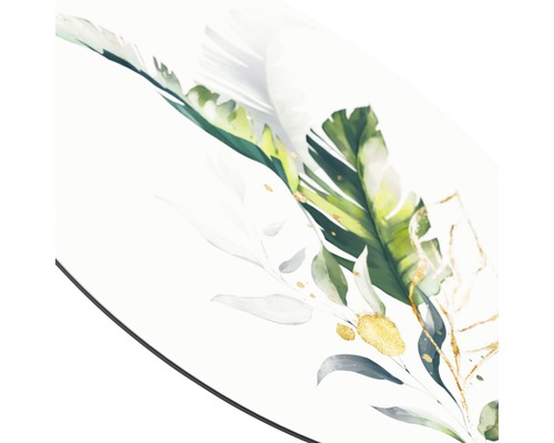 Dekorative Abbildung von grünen tropischen Blättern