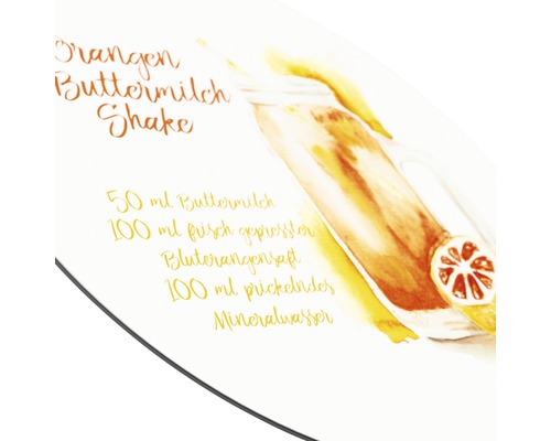 Grafik mit Rezept für Orangen Buttermilch Shake