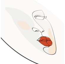 Illustration eines Frauengesichts mit durchgehenden Linien