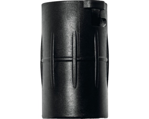 Schwarze Kabelverschraubung aus Kunststoff