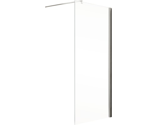Duschwand aus Glas mit Stabilisierungsstange