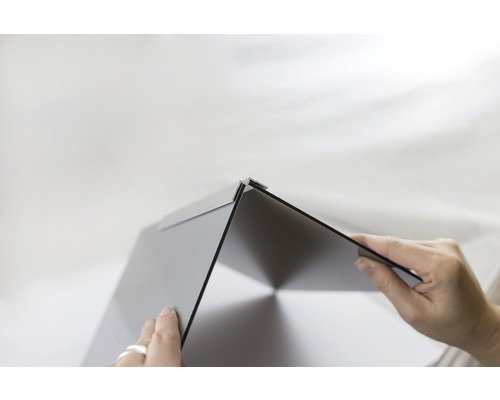 Innen-Eckeverbinder Breuer Decodesign 2550 mm silber matt für 3 mm Rückwände Eckverbindung von zwei Paneelen