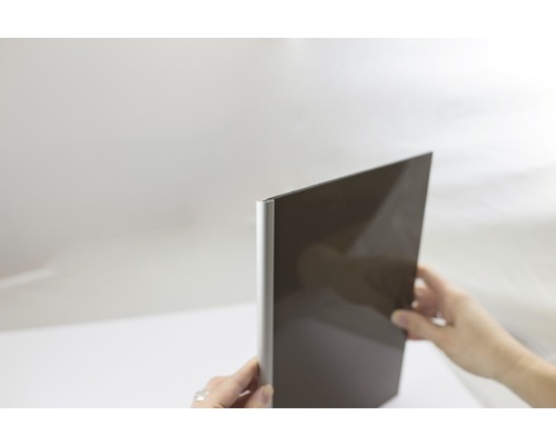 Abschlussprofil Breuer Decodesign rund 2100 mm silber matt für 3 mm Rückwände Dekorplatte mit ABS-Kante