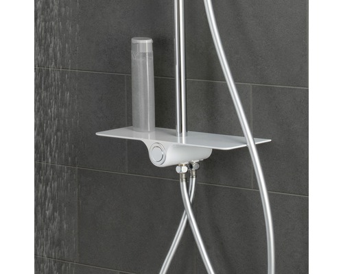 Duscharmatur mit Ablage und Shampoo