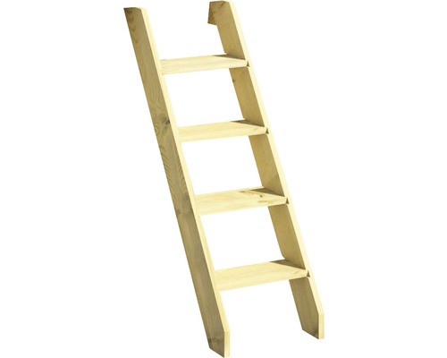 Holzleiter mit vier Stufen