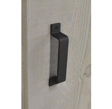 Schiebetür-Komplettset Barn Door Vintage grau grundiert ZBrace Speichen 95x215 cm inkl. Türblatt,Schiebetürbeschlag,Abstandshalter 40 mm und Griff-Set-thumb-5