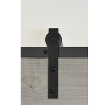 Schiebetür-Komplettset Barn Door Vintage grau grundiert MidBar gerade 95x215 cm inkl. Türblatt,Schiebetürbeschlag,Abstandshalter 35mm und Griff-Set-thumb-4
