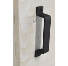 Schiebetür-Komplettset Barn Door Vintage weiß grundiert XBrace Speichen 95x215 cm inkl. Türblatt,Schiebetürbeschlag,Abstandshalter 40 mm und Griff-Set-thumb-7