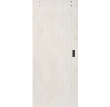 Schiebetür-Komplettset Barn Door Vintage weiß grundiert ZBrace Speichen 95x215 cm inkl. Türblatt,Schiebetürbeschlag,Abstandshalter 40 mm und Griff-Set-thumb-2