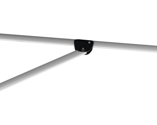 Detailansicht einer Pavillonstrebe mit Verbindungselement.