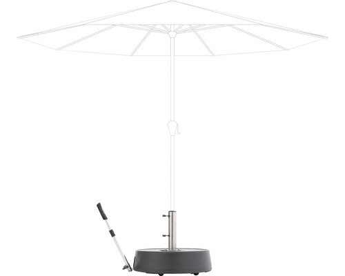 Sonnenschirmständer mit Griff und Rollen