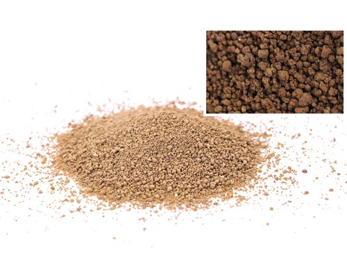 Aufgeschütteter Bodenhilfsstoff auf dem Untergrund.