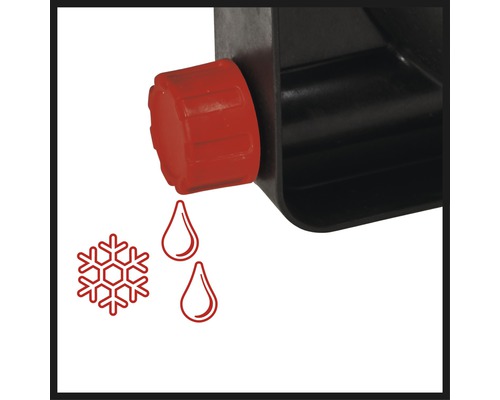 Symbol für Kühlfunktion und Wassertropfen am Auslass