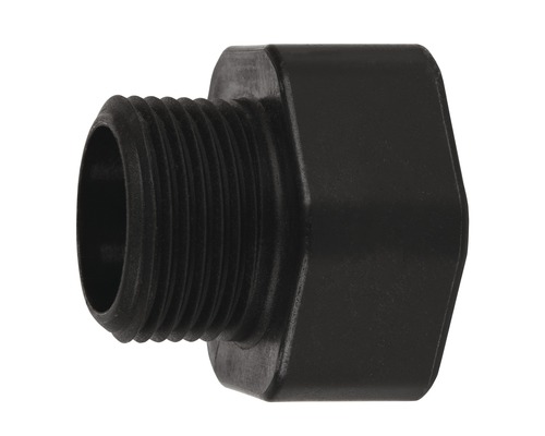 Schwarzes Kunststoff-Reduzierstück mit Gewinde