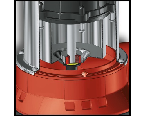 Detailansicht einer Tauchpumpe mit Schnittdarstellung