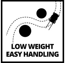 Symbol für geringes Gewicht und einfache Handhabung