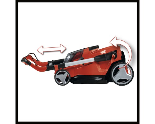 Einstellbarer Rasenmäher zur Anpassung der Griffhöhe und zum einfachen Zusammenklappen