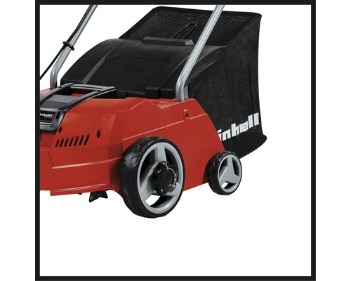 Elektrischer Rasenlüfter mit Fangkorb für die Gartenpflege