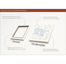 Canvasbild mit Kaktusmotiv, MDF Rahmen mit zwei Zentimeter Tiefe