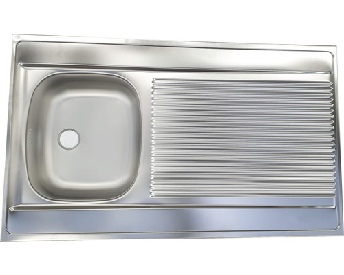 Edelstahlspüle mit Abtropffläche