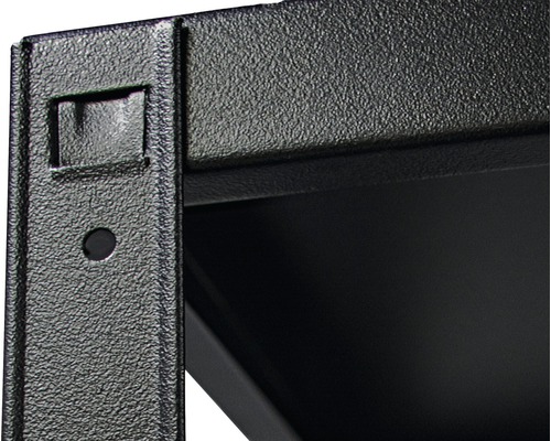 Detailaufnahme eines Metallregals