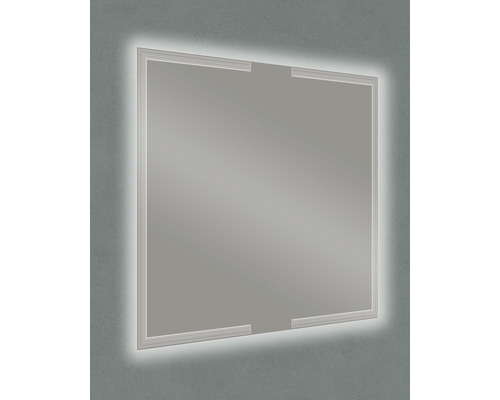 Rechteckiger Spiegel mit LED-Beleuchtung