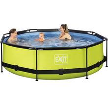 Aufstellpool Framepool-Set EXIT Lime rund Ø 300x76 cm inkl. Kartuschenfilteranlage grün