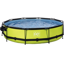 Runder Frame Pool mit Wasser gefüllt
