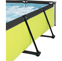 Detailansicht eines Frame Pools mit Metallrahmen und Poolfolie