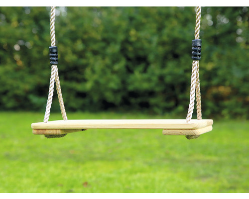Holzschaukel mit Seilaufhängung für den Garten