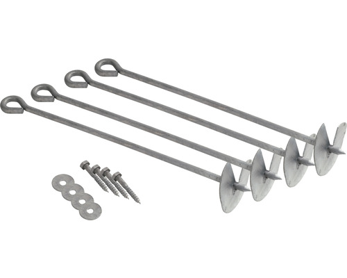 Erdanker Set mit Schrauben und Unterlegscheiben