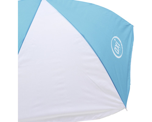 Detailansicht eines Sonnenschirms mit AXI Logo