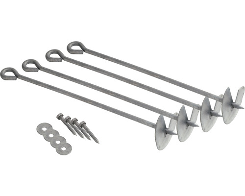 Erdanker Set mit Schrauben und Unterlegscheiben