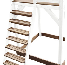 Holzspielturm Leiter mit Stufen