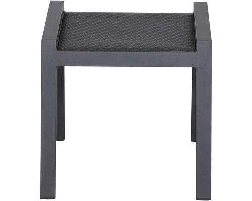 Gartenhocker mit geflochtener Sitzfläche