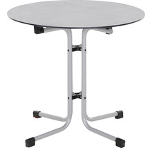 Runder Klapptisch mit Metallgestell