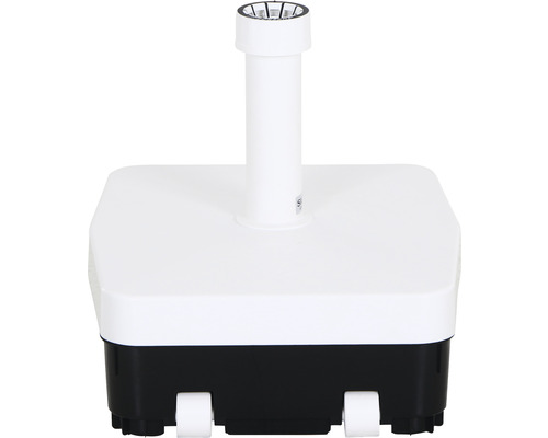 Sonnenschirmständer aus Kunststoff mit Rollen