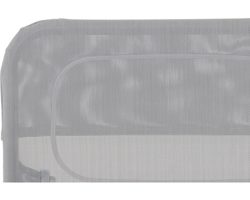 Detailansicht eines grauen Insektenschutzrollos