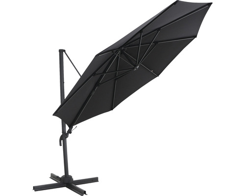 Freiarm-Sonnenschirm mit Fußkreuz für den Garten