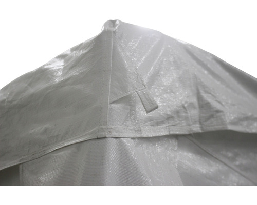 Detailansicht eines Partyzeltes aus Gewebeplane