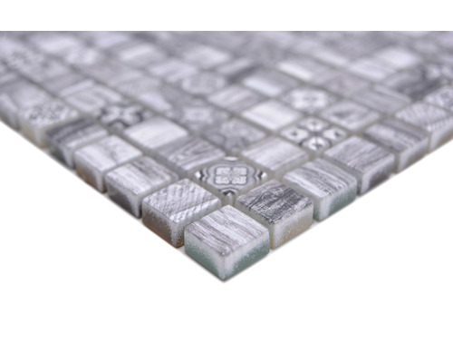 Mosaikfliese aus Glas und Stein