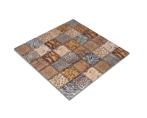 Mosaikfliese mit Tiermustern