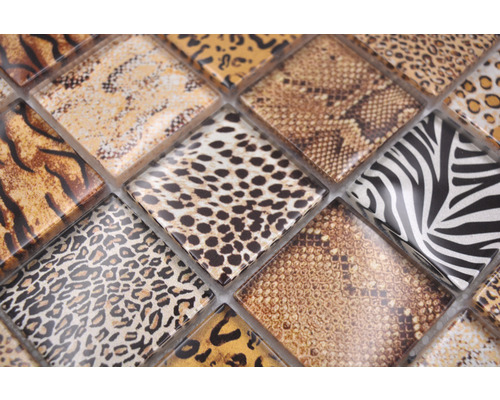 Mosaikfliese mit Tiermuster