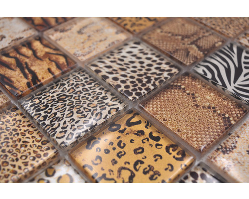 Mosaikfliesen mit Tierfellmuster