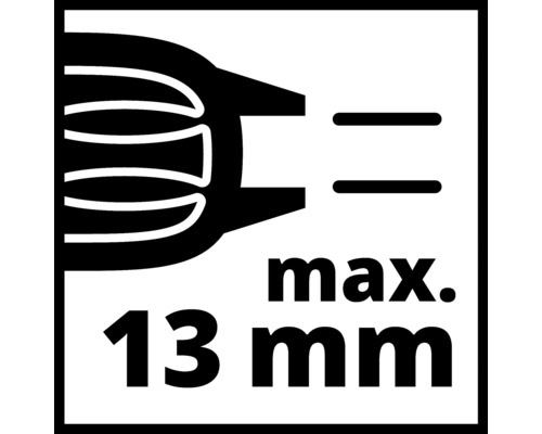Symbol für maximal 13 Millimeter Werkzeugaufnahme