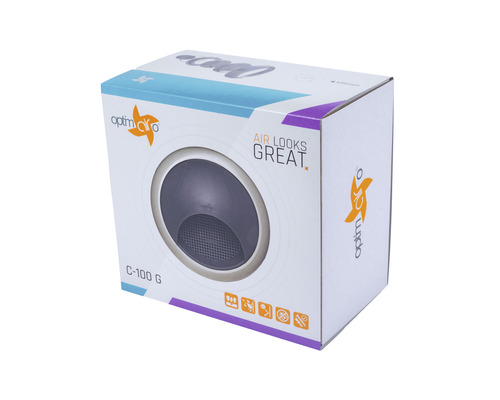Verpackung des Optimo Air C-100 G Luftreinigers